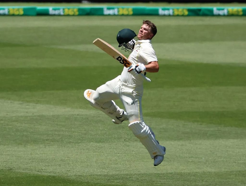 David Warner double century in his 100th Test match.